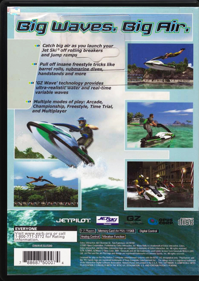 Wave Rally PS2 back side cover case