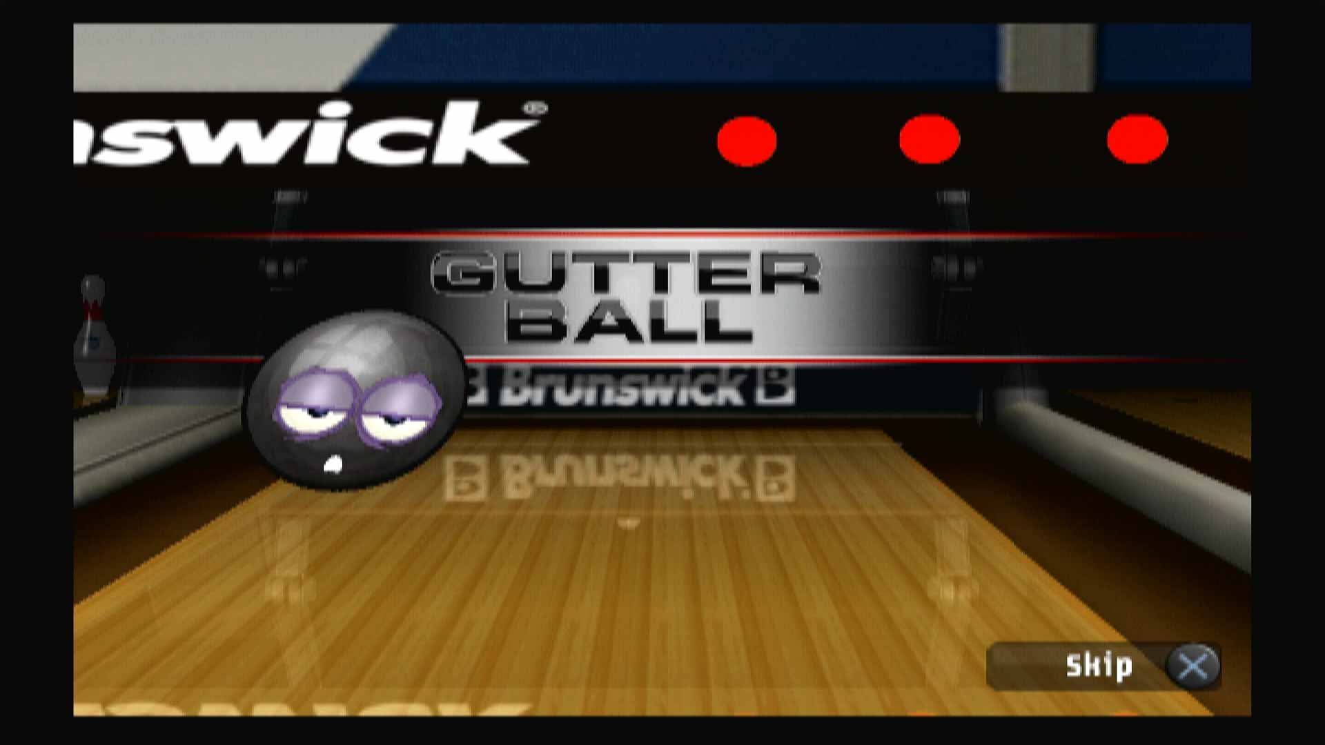 Brunswick Pro Bowling PS2 gutter ball