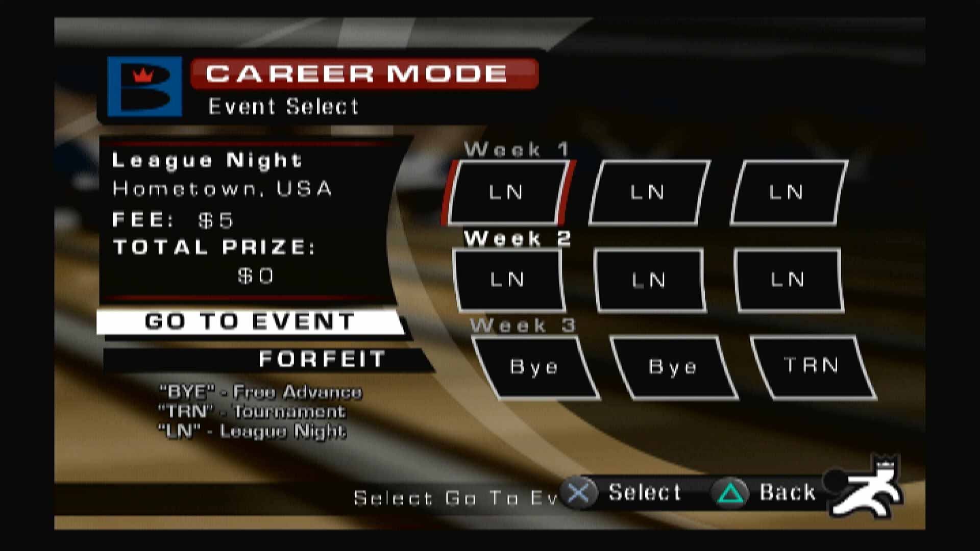 Brunswick Pro Bowling PS2 career mode
