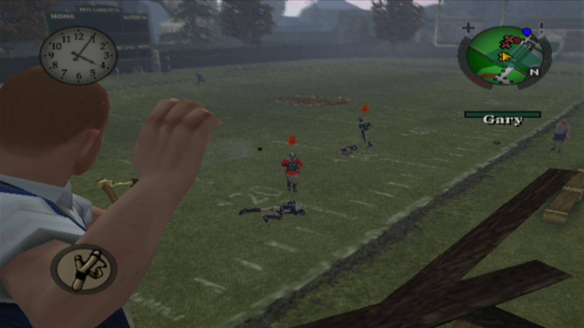 Bully PS2 slingshot football players