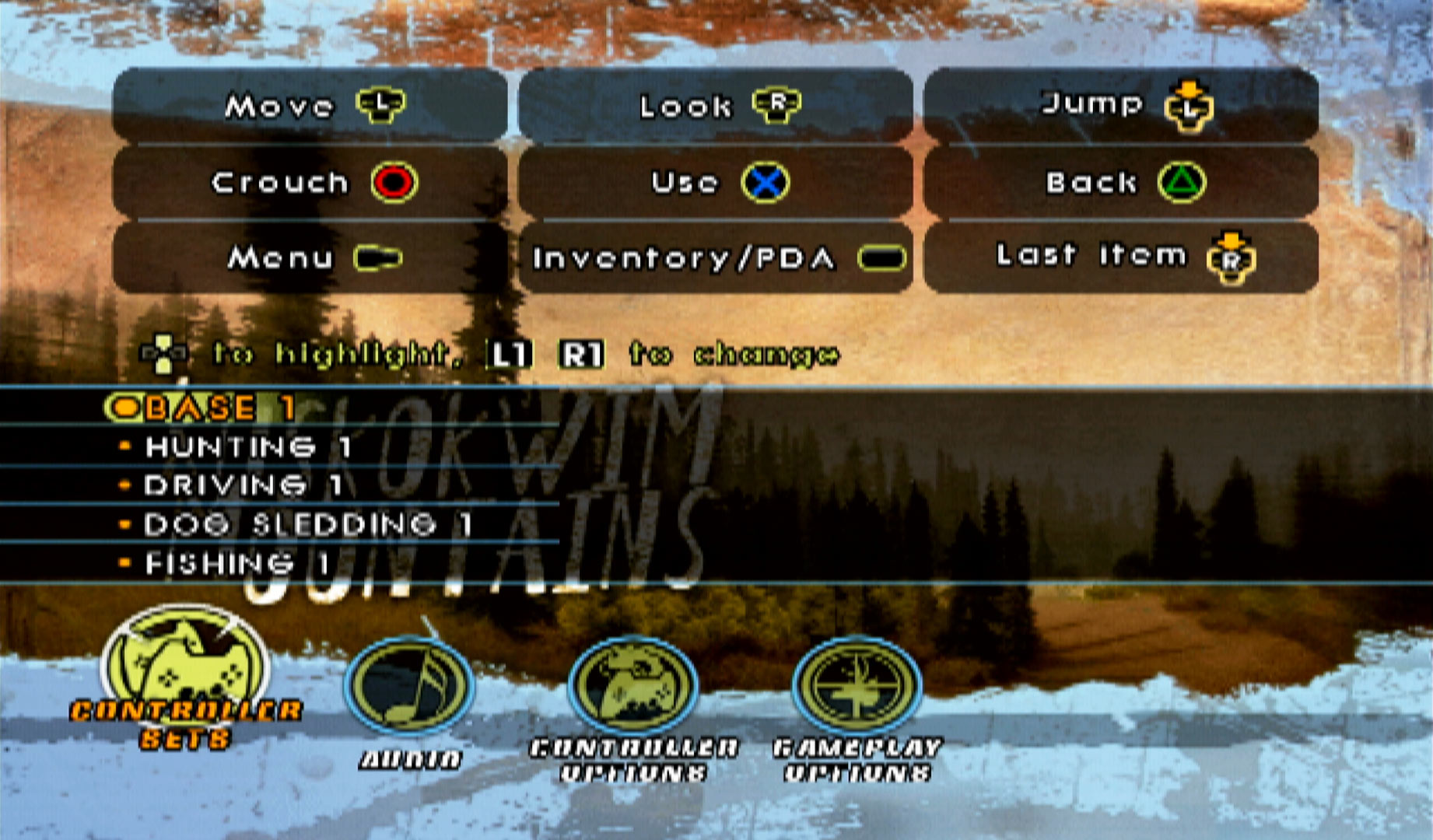 Cabela's Alaskan Adventures PS2 controls