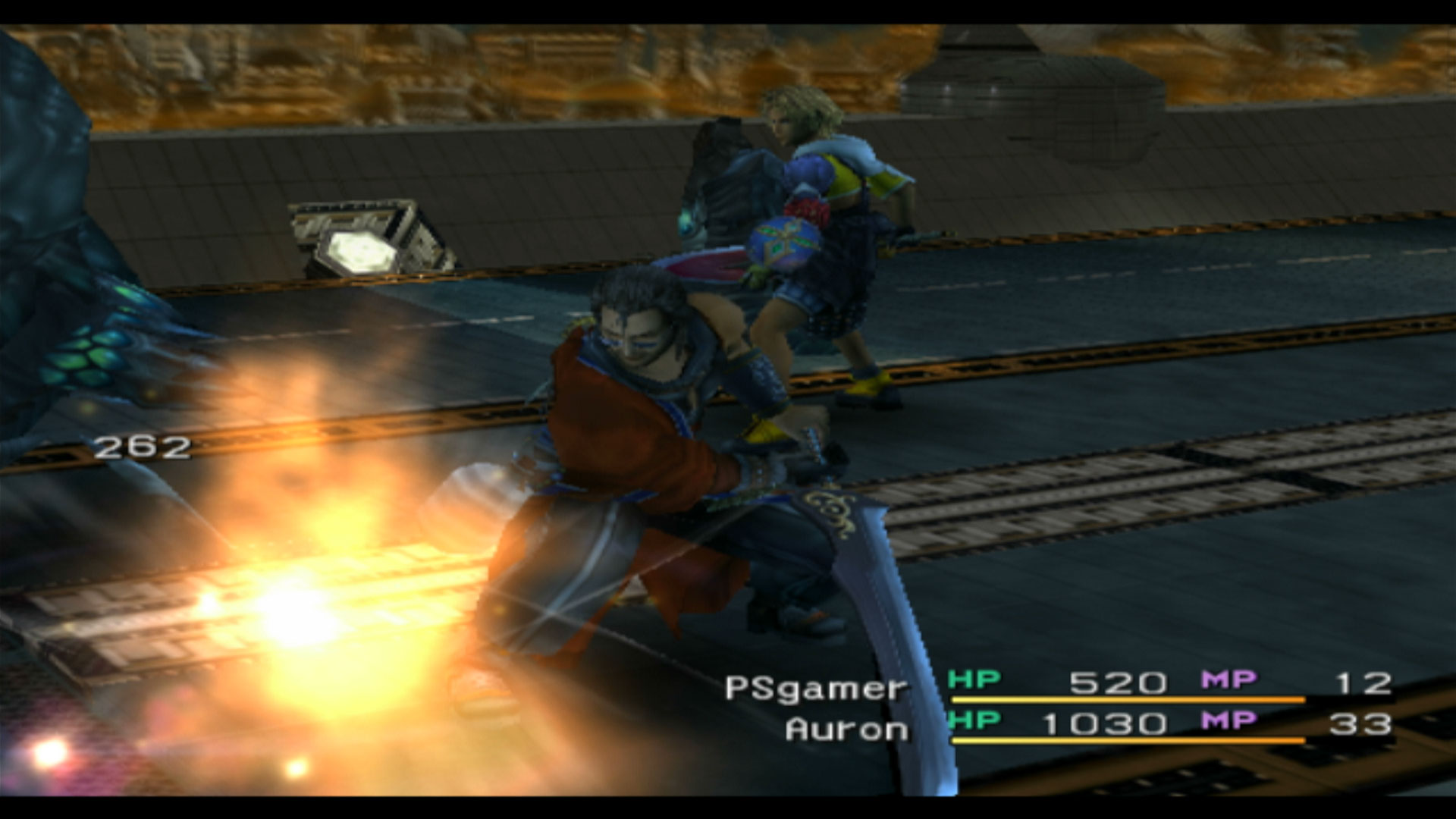 Final Fantasy X PS2 fighting attack