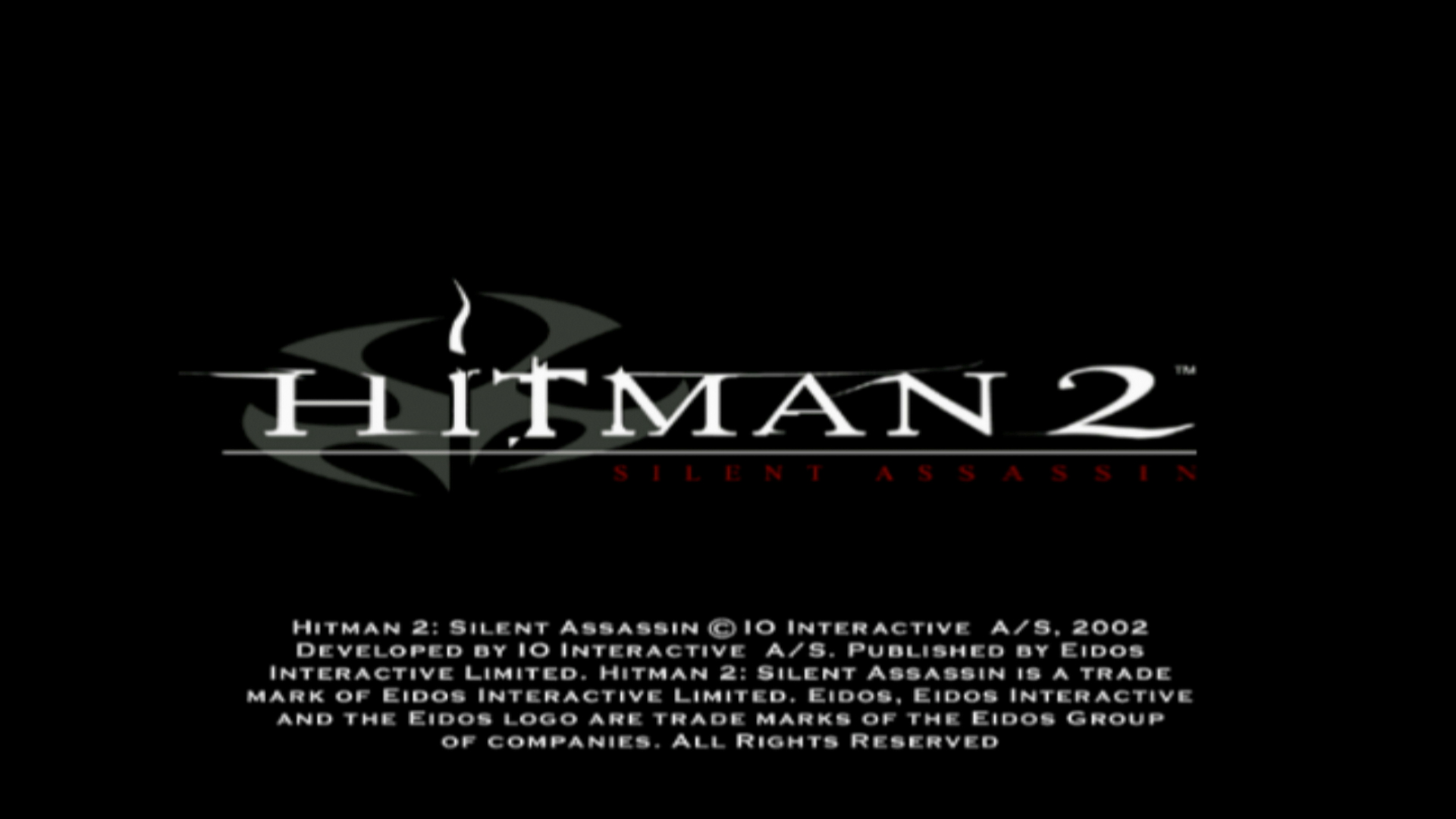 Hitman 2 Silent Assassin PS2 starting screen