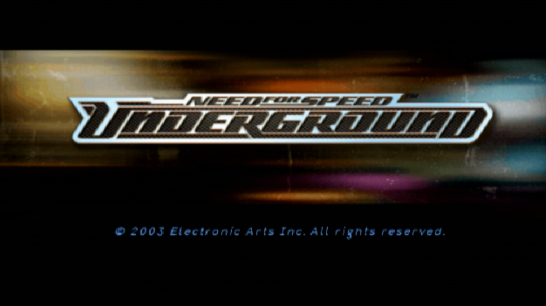 Need for Speed Underground PS2 title screen