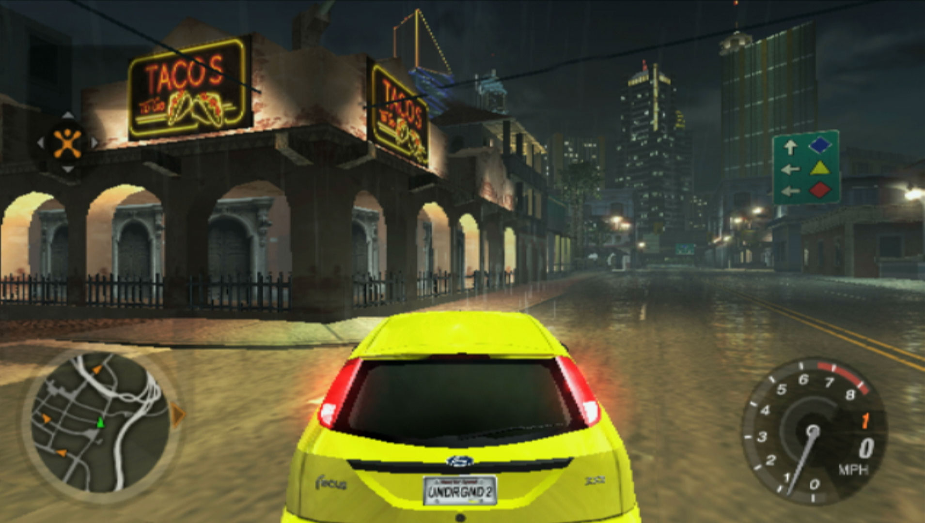Need for Speed Underground 2 PS2 free roam tacos