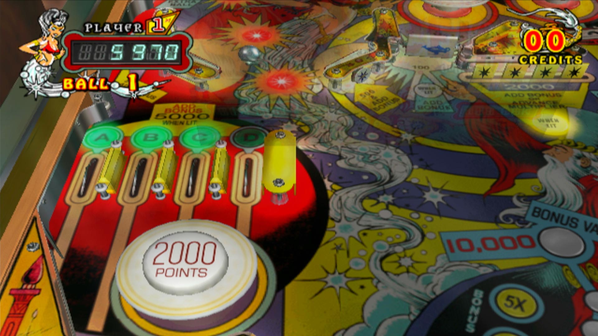 Pinball Hall of Fame The Gottlieb Collection PS2 genie player 1