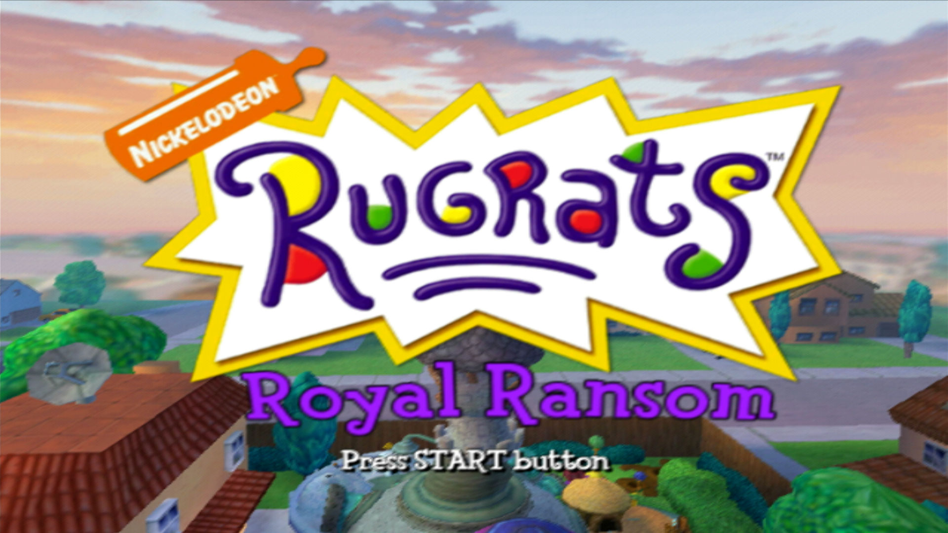 Rugrats Royal Ransom PS2 title start screen
