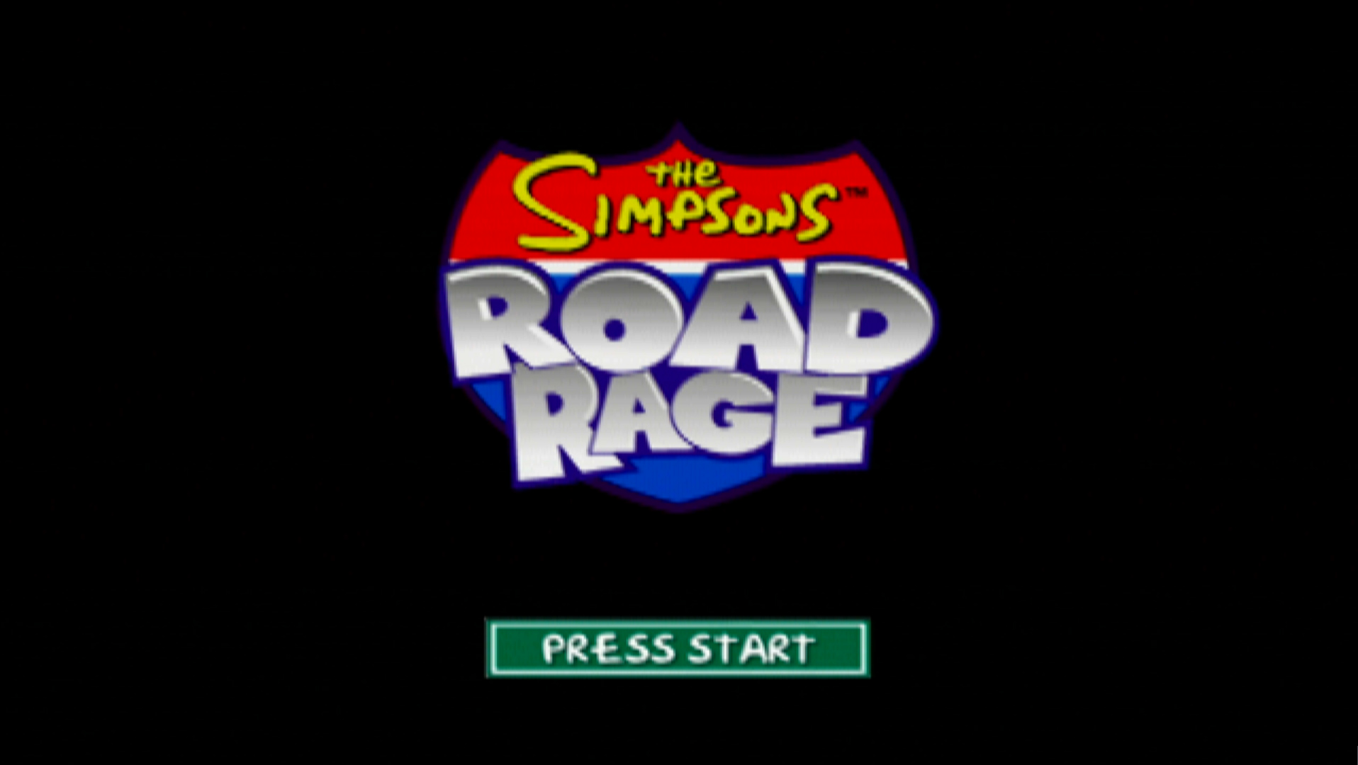 The Simpsons Road Rage PS2 title screen logo