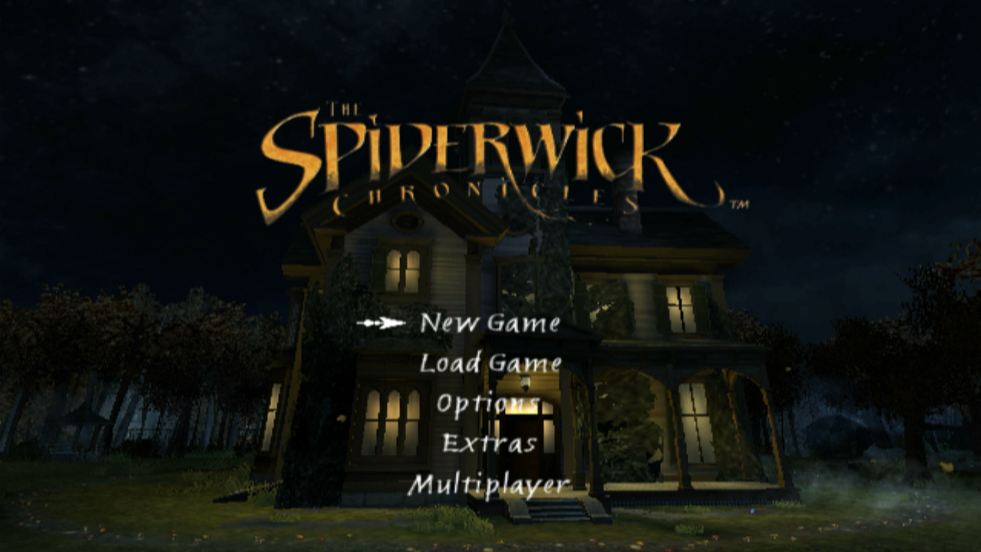The Spiderwick Chronicles PS2 main menu