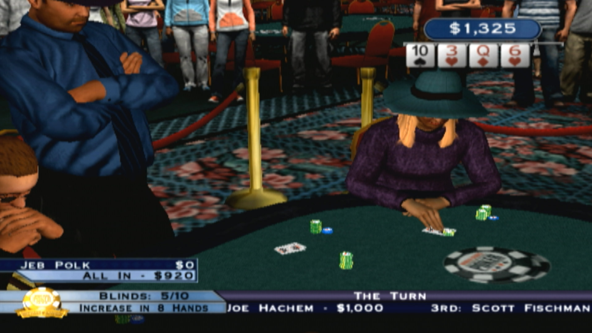 World Series of Poker Tournament of Champions PS2 the turn
