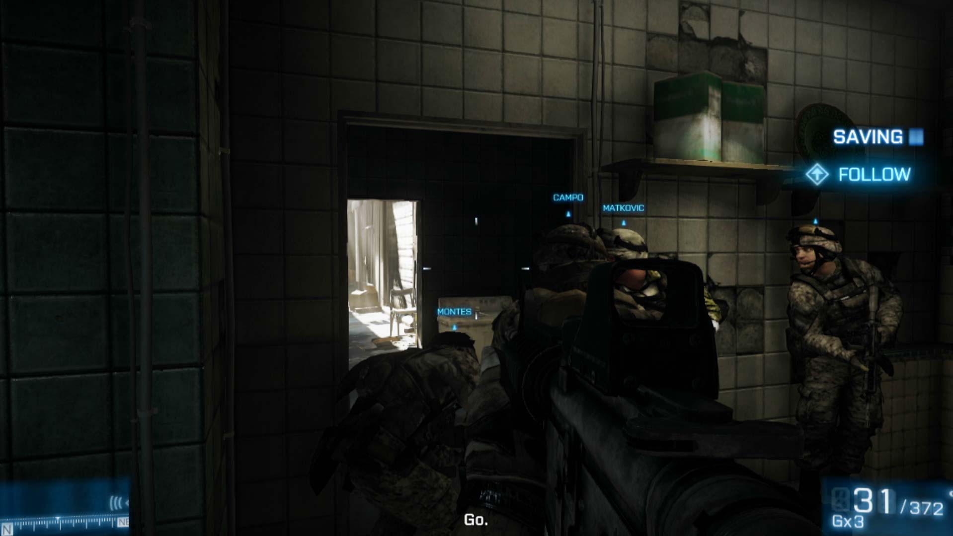 Battlefield 3 PS3 inside ubilding doorway