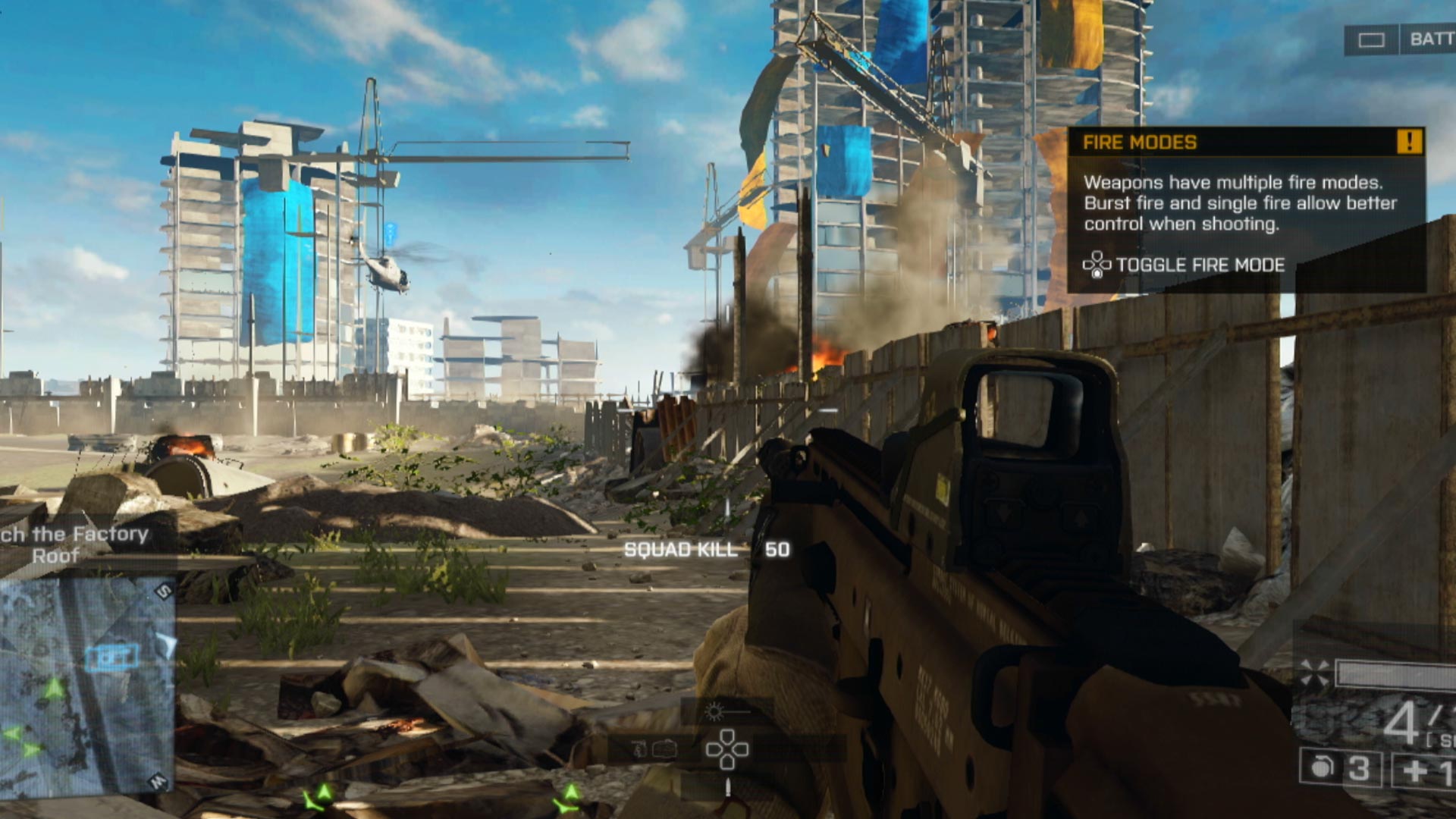 Battlefield 4 PS3 construction site gameplay screenshot
