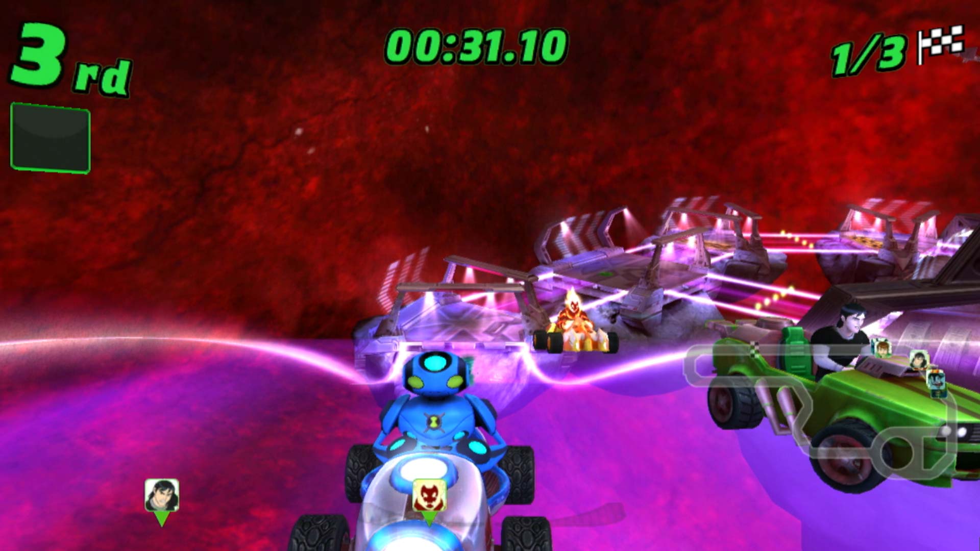 Ben 10 Galactic Racing PS3 front view echp