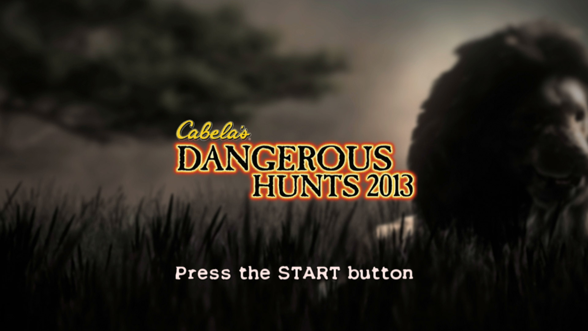 Cabelas Dangerous Hunts 2013 PS3 title start screen