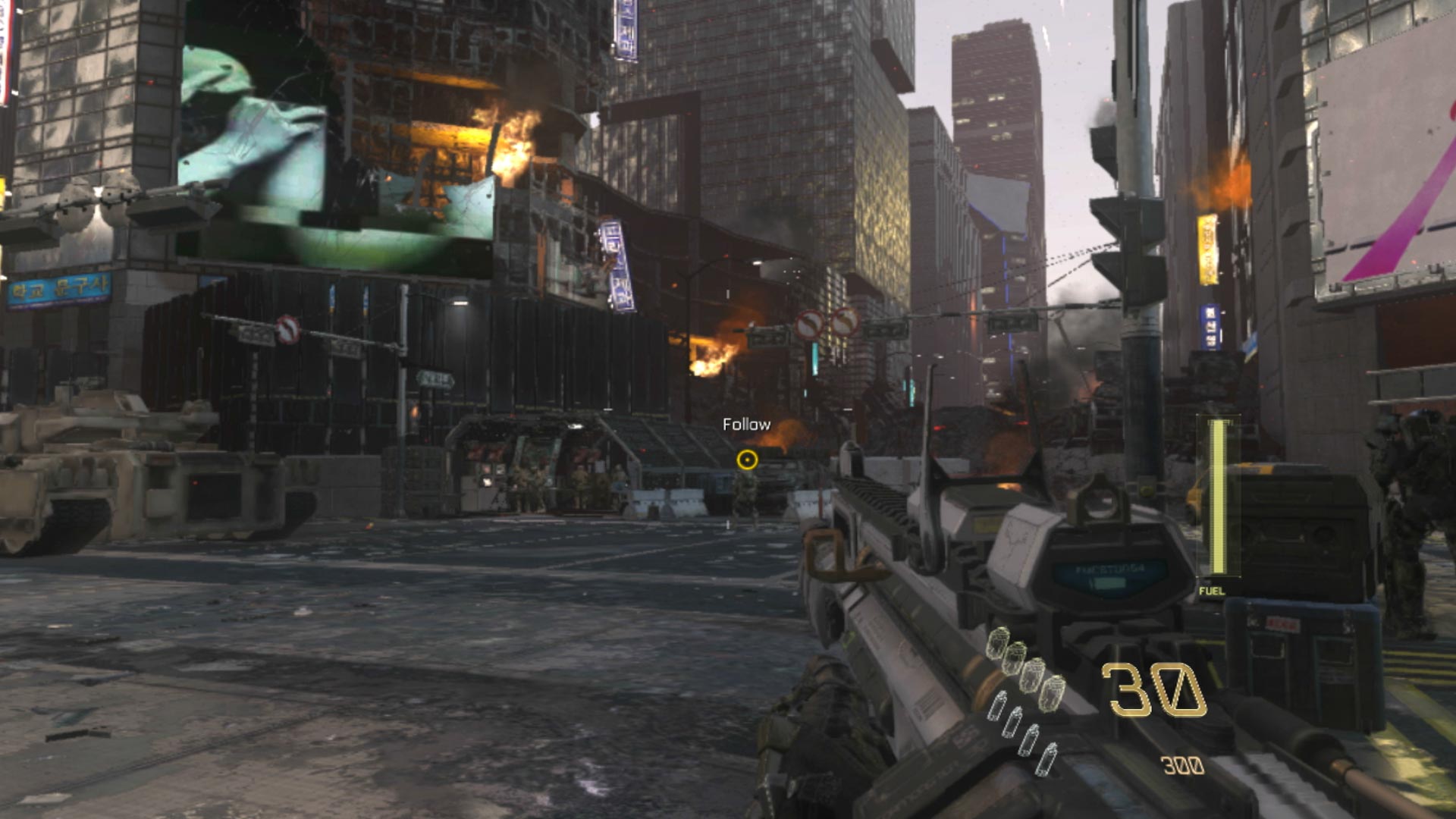 Call of Duty Advanced Warfare PS3 city street gameplay