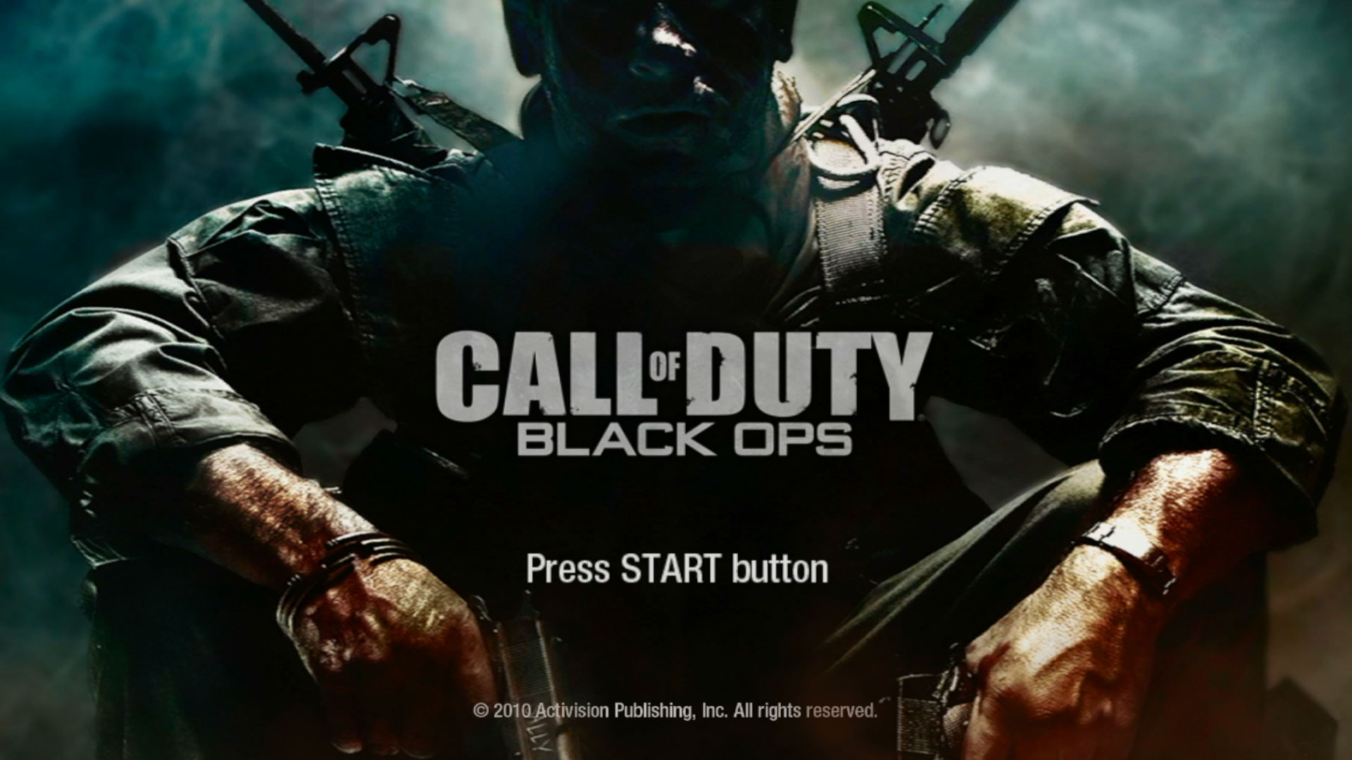 Call of Duty Black Ops PS3 title start screen