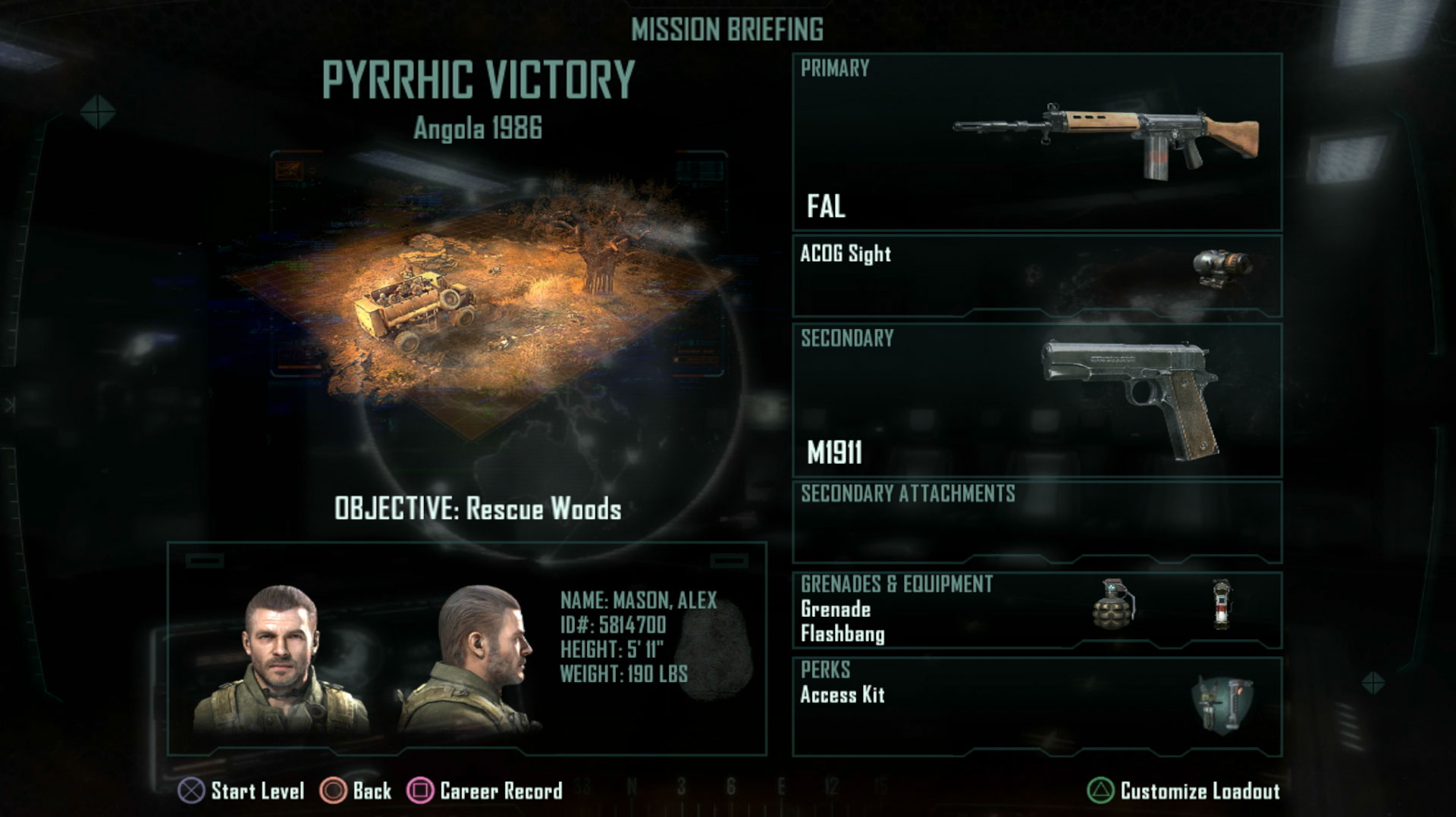 Call of Duty Black Ops II PS3 mission briefing pyrrhic victory