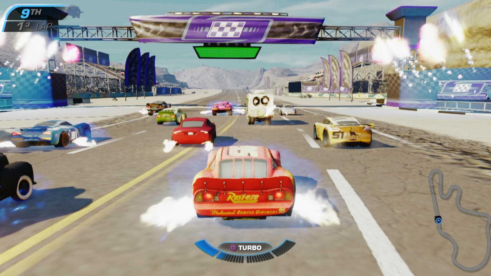 Cars 3 Driven to Win PS3 race starts Lightning McQueen