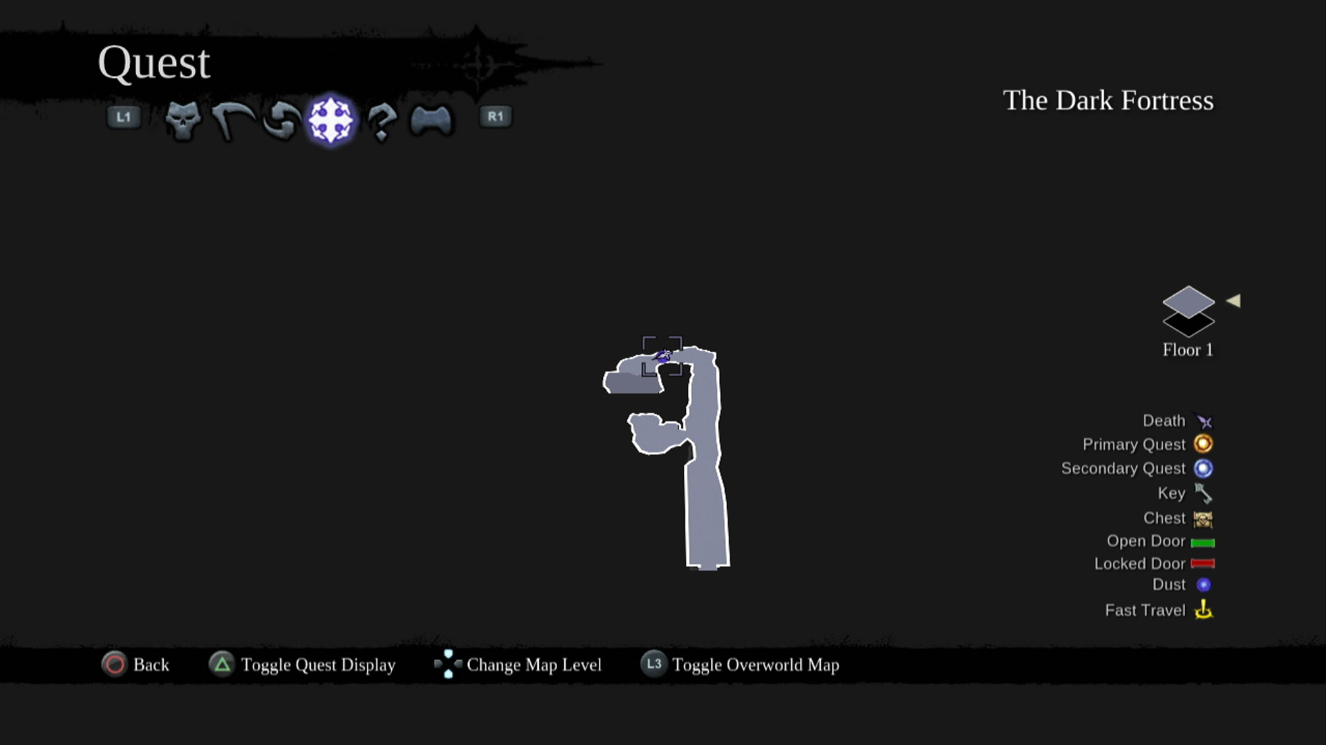 Darksiders II PS3 game pause map