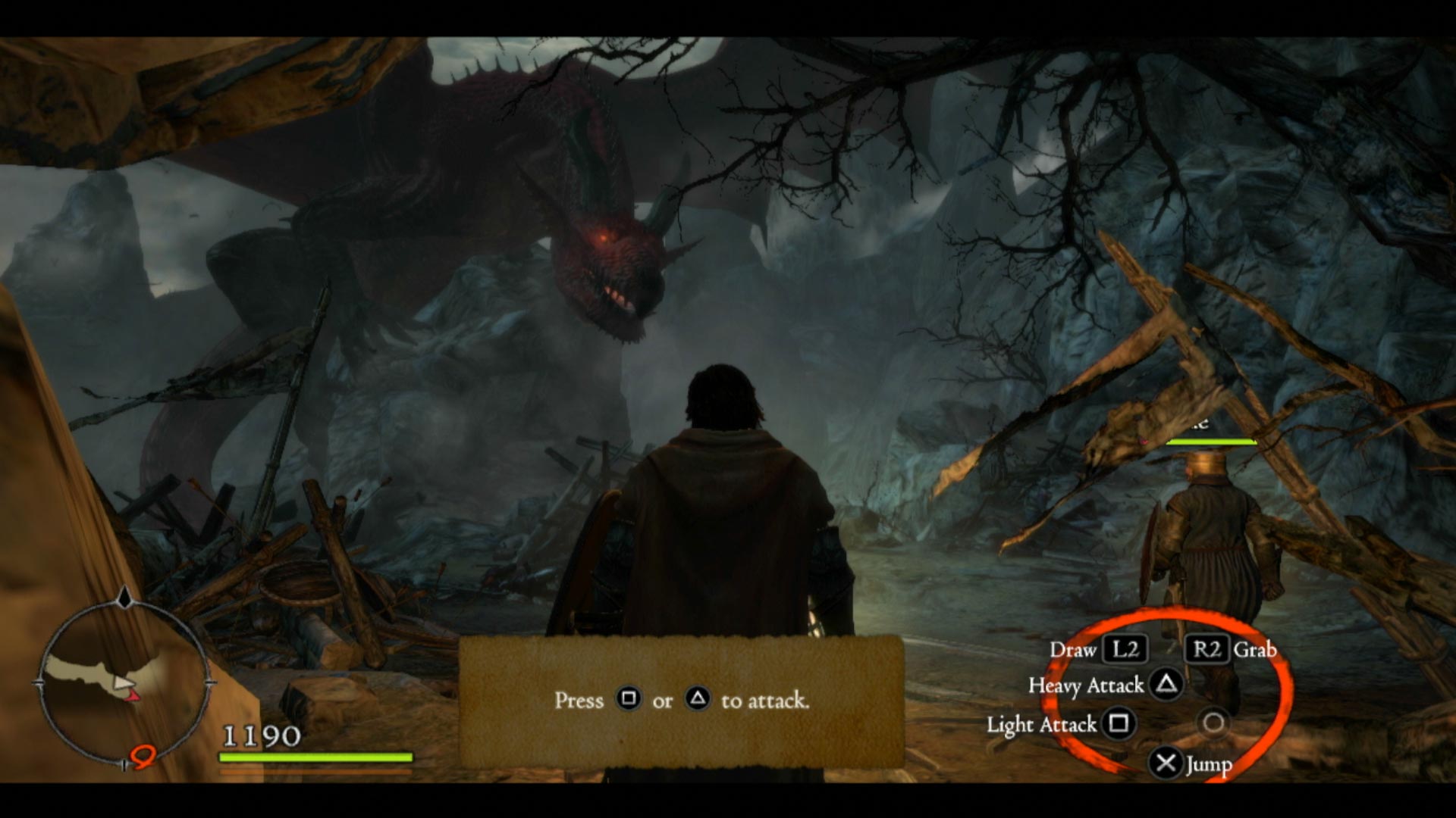 Dragons Dogma PS3 dragon Grigori gameplay
