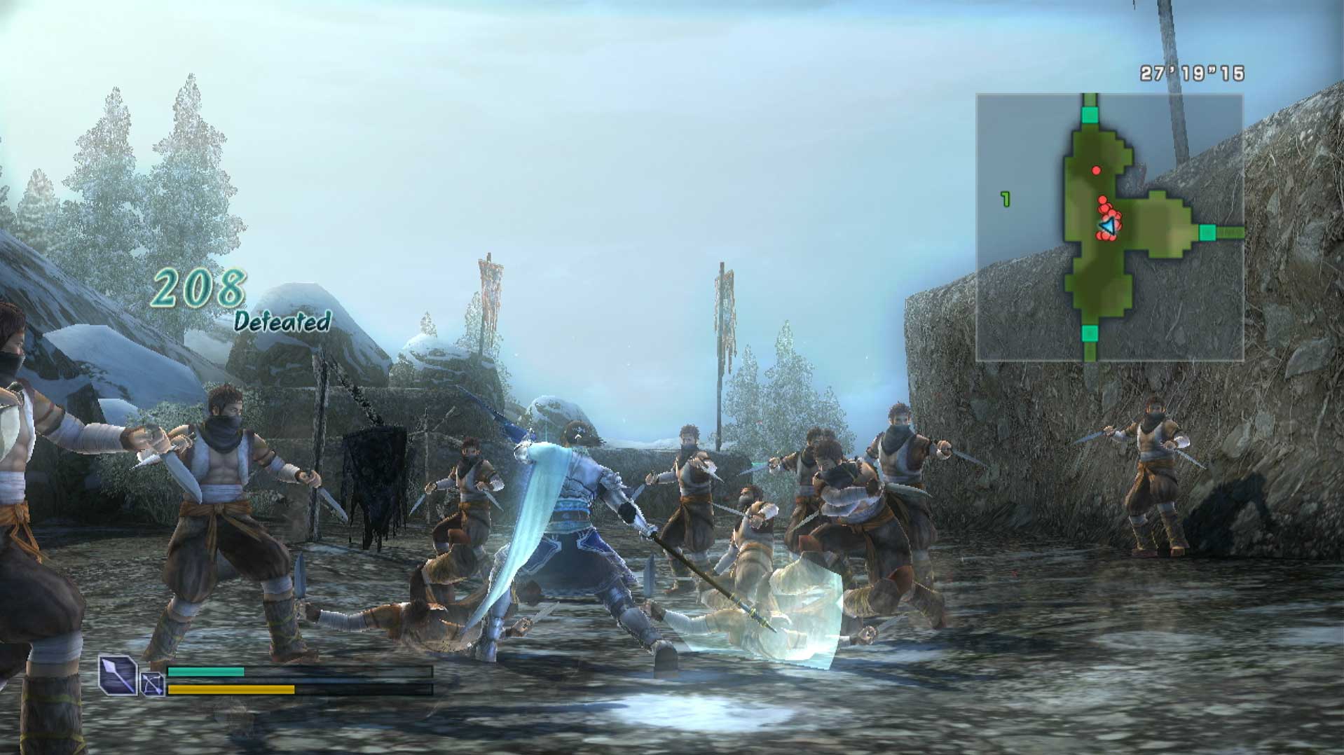 Dynasty Warriors Strikeforce PS3 gameplay fighting yellow turbines