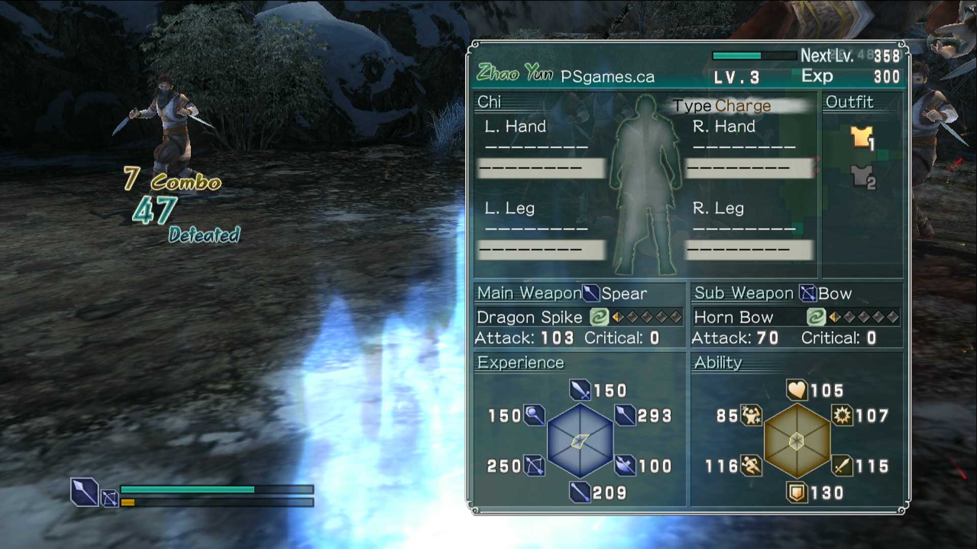 Dynasty Warriors Strikeforce PS3 gameplay character information ability