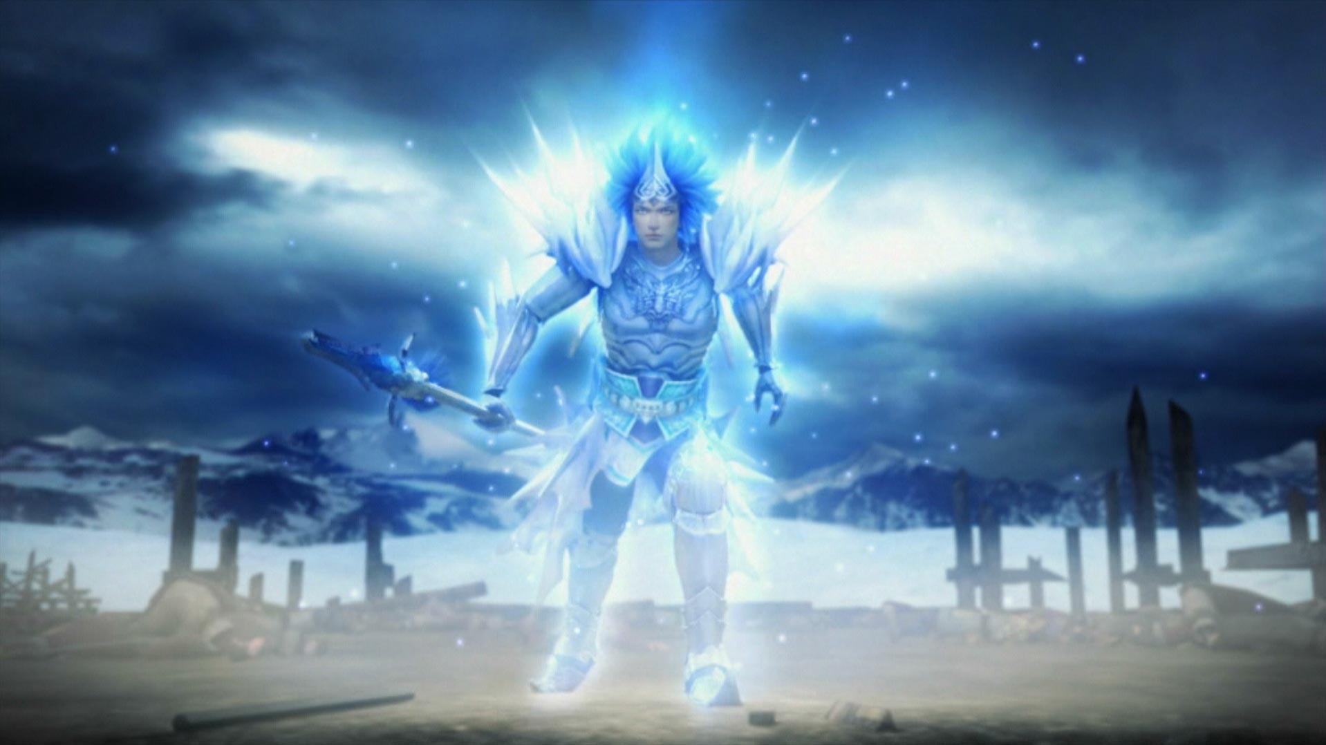 Dynasty Warriors Strikeforce PS3 cutscene man blue glow
