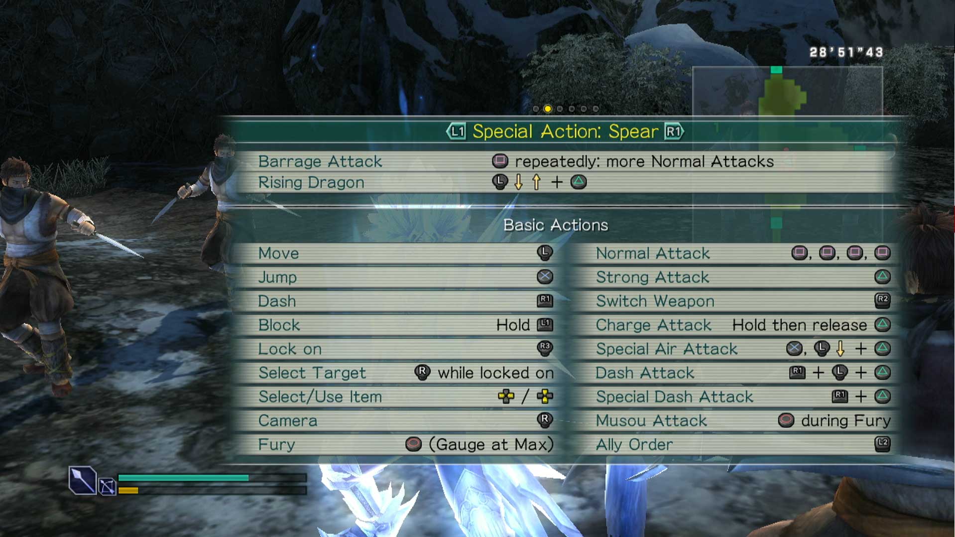 Dynasty Warriors Strikeforce PS3 game controller button layout