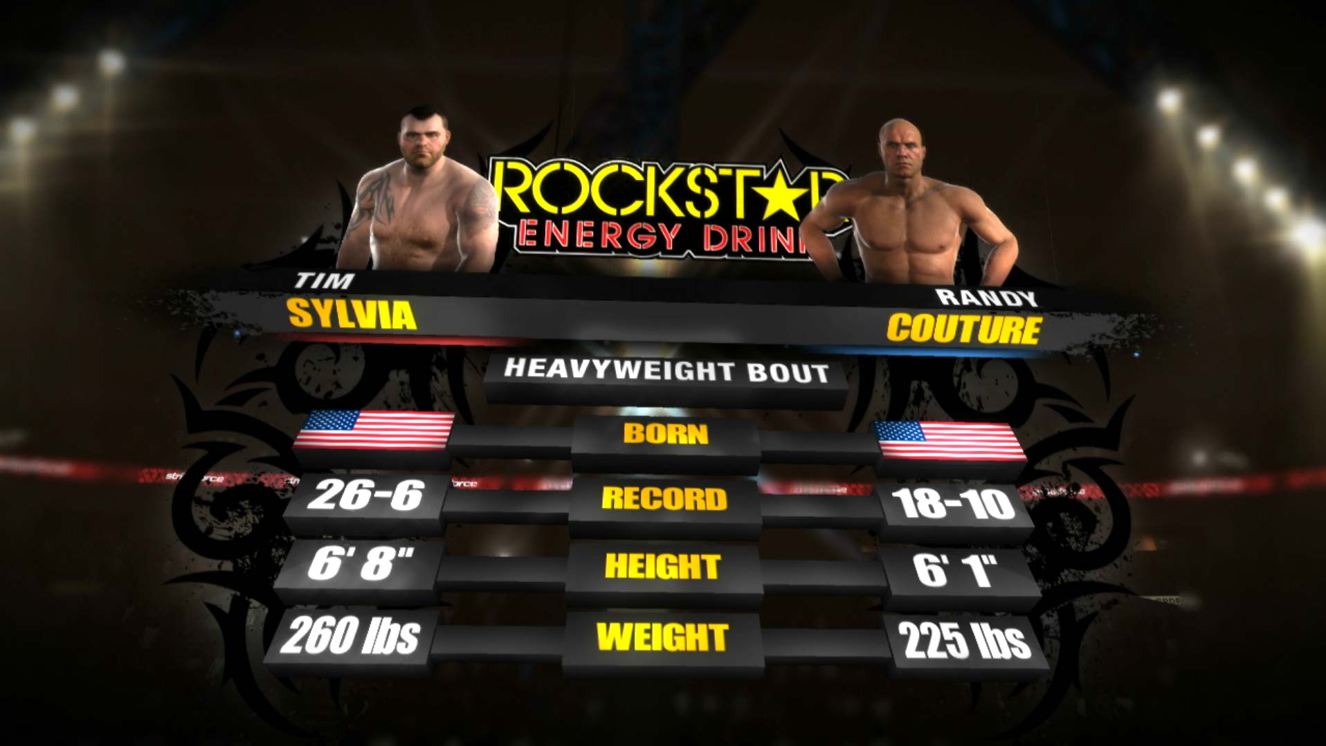 EA Sports MMA PS3 tim sylvia vs randy couture info