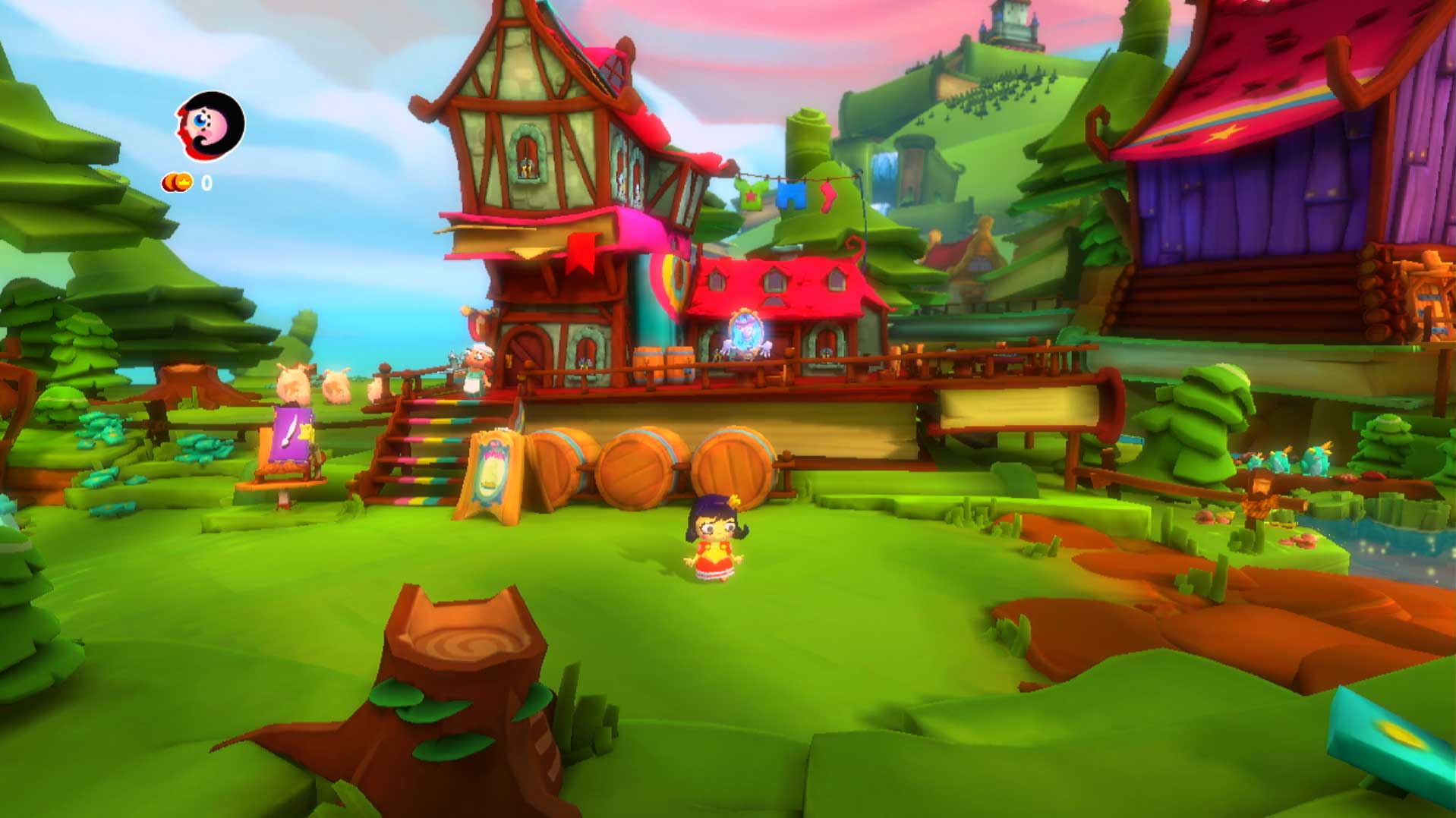 Fairytale Fights PS3 town view screenshot