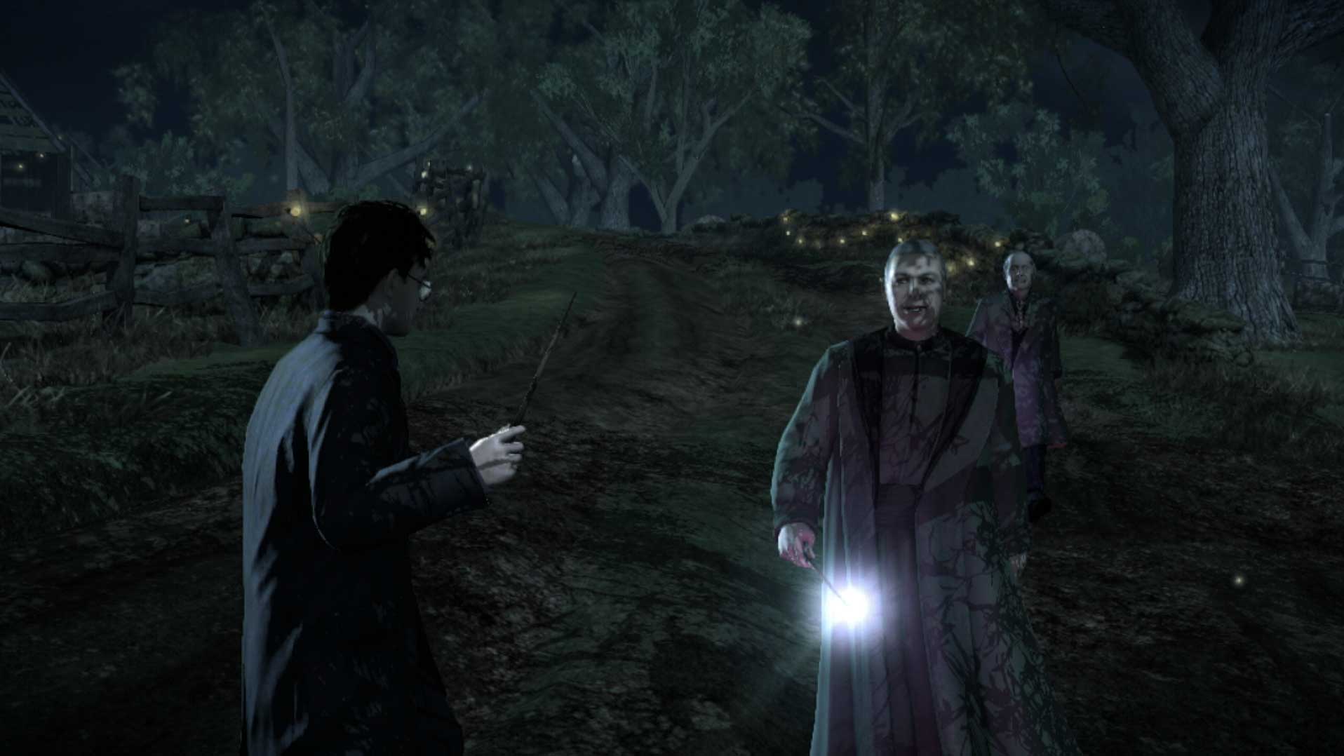 Harry Potter Deathly Hallows Part I PS3 nighttime walk trail 