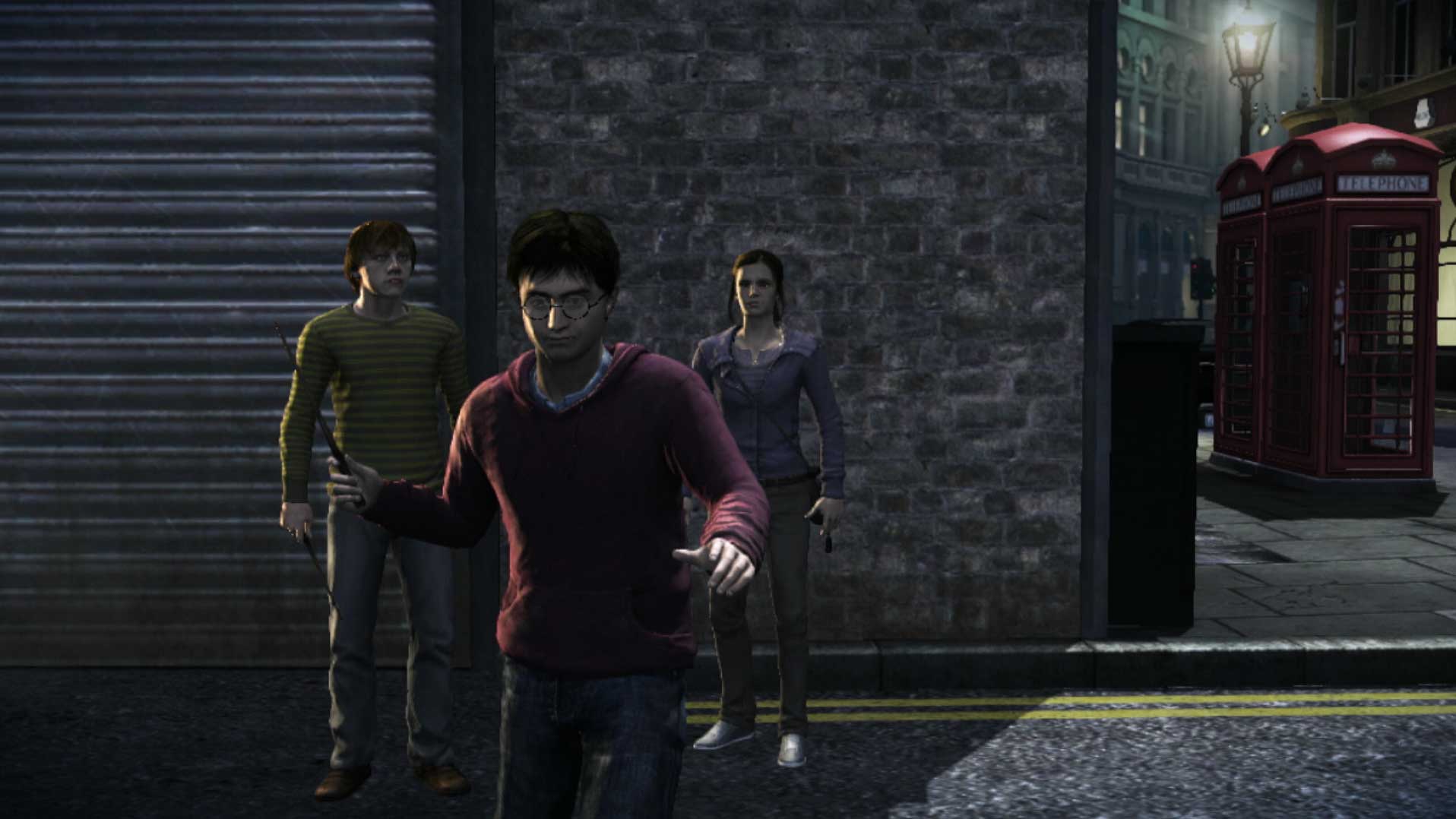 Harry Potter Deathly Hallows Part I PS3 ron hermione harry street