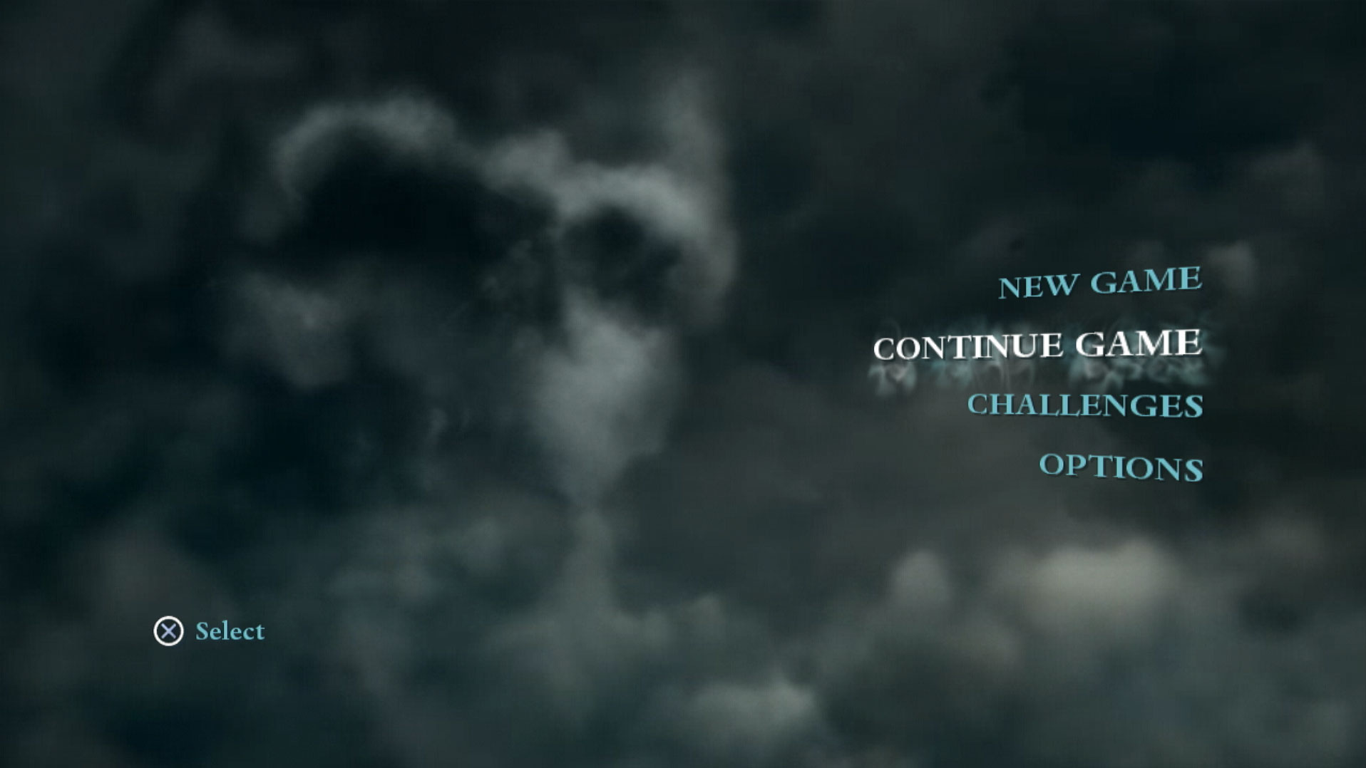 Harry Potter Deathly Hallows Part I PS3 game main menu screen