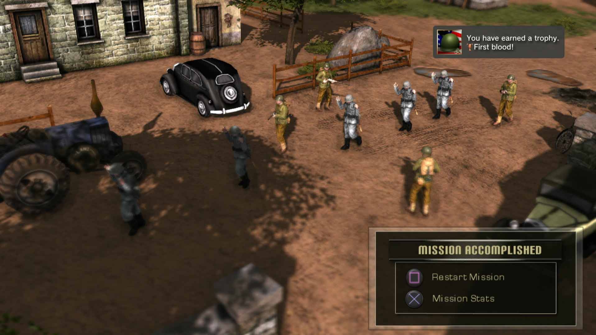 History Legends of War Patton PS3 trophy earned first blood