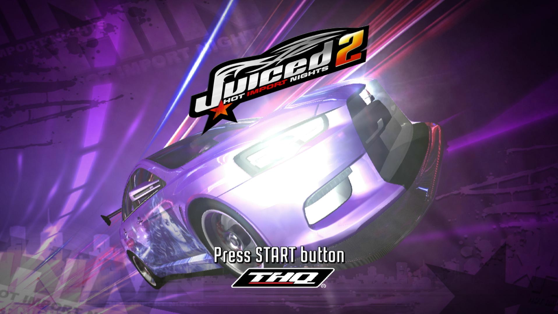 game title press start screen