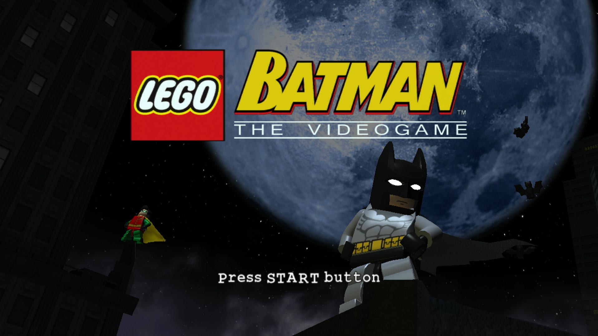 game title press start screen