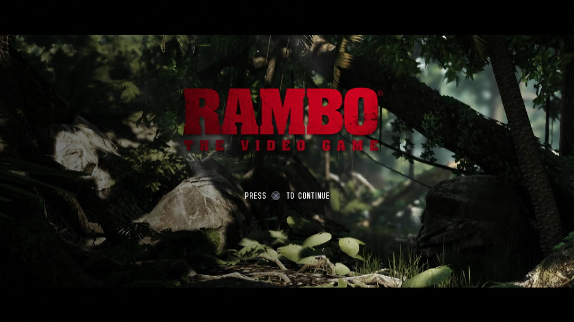 game title press start screen