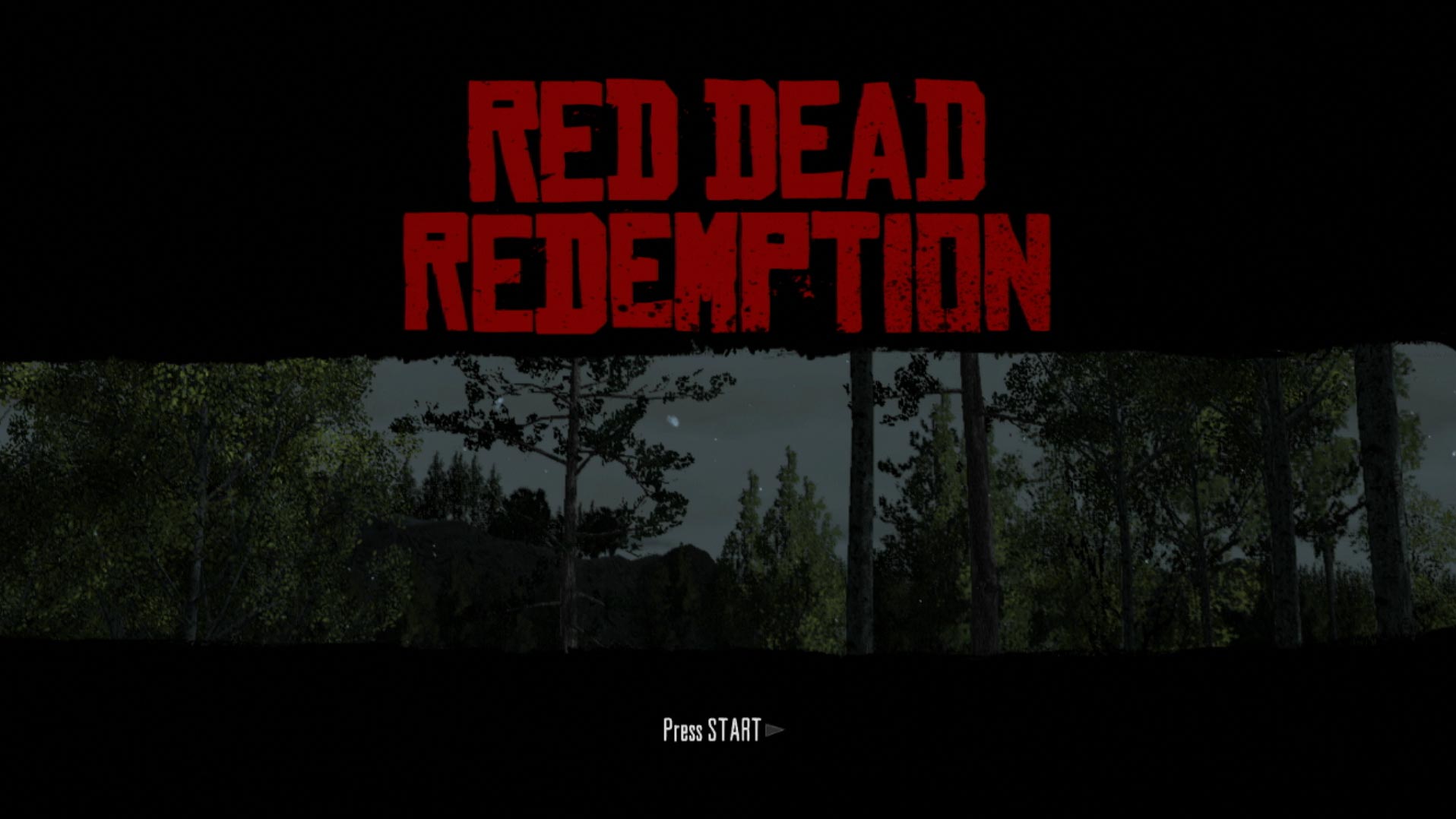 game title press start screen