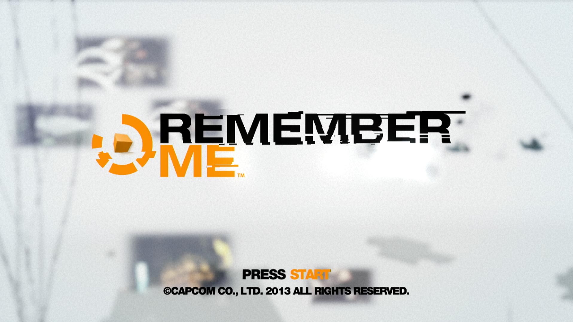 game title press start screen