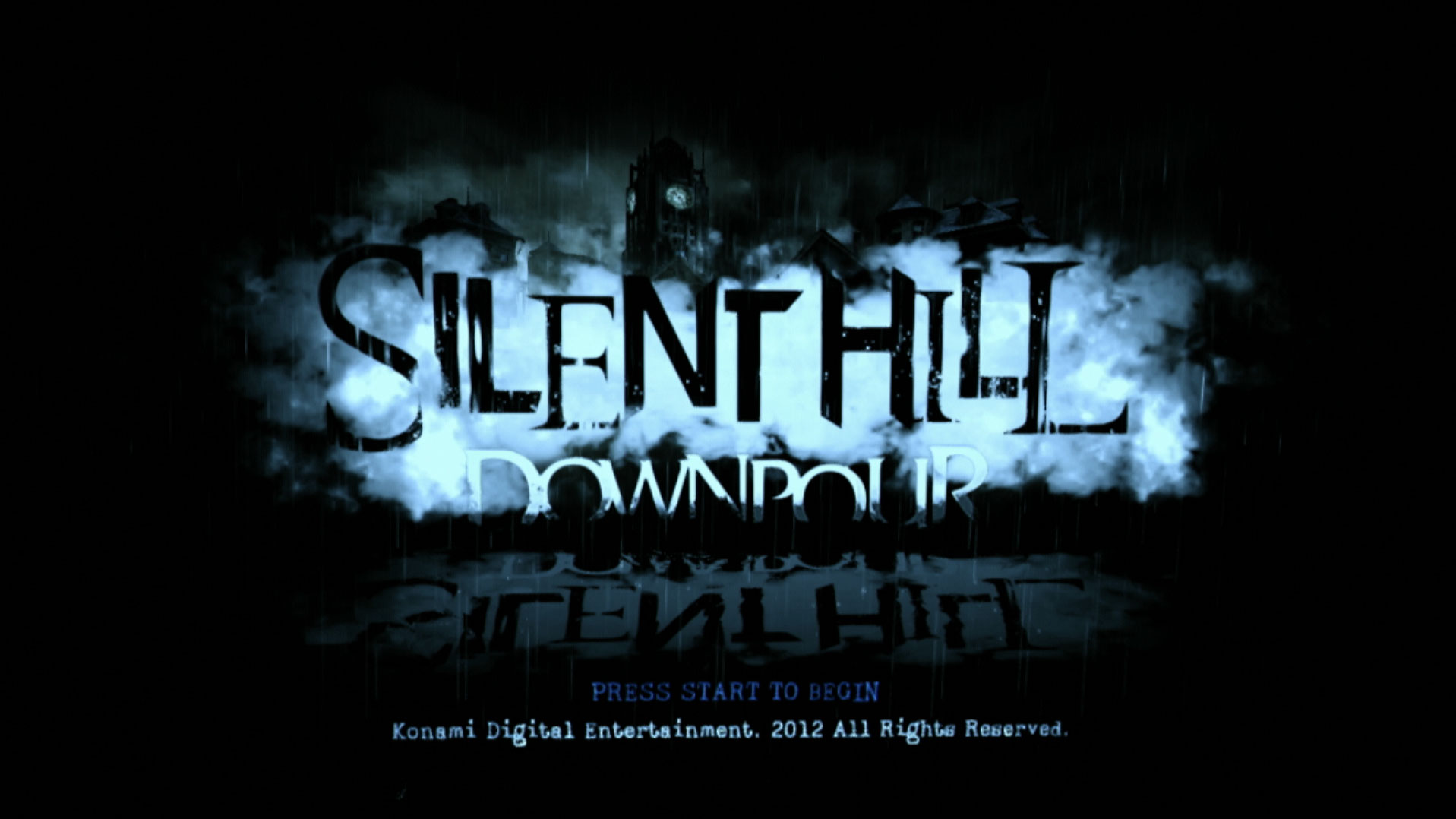 game title press start screen