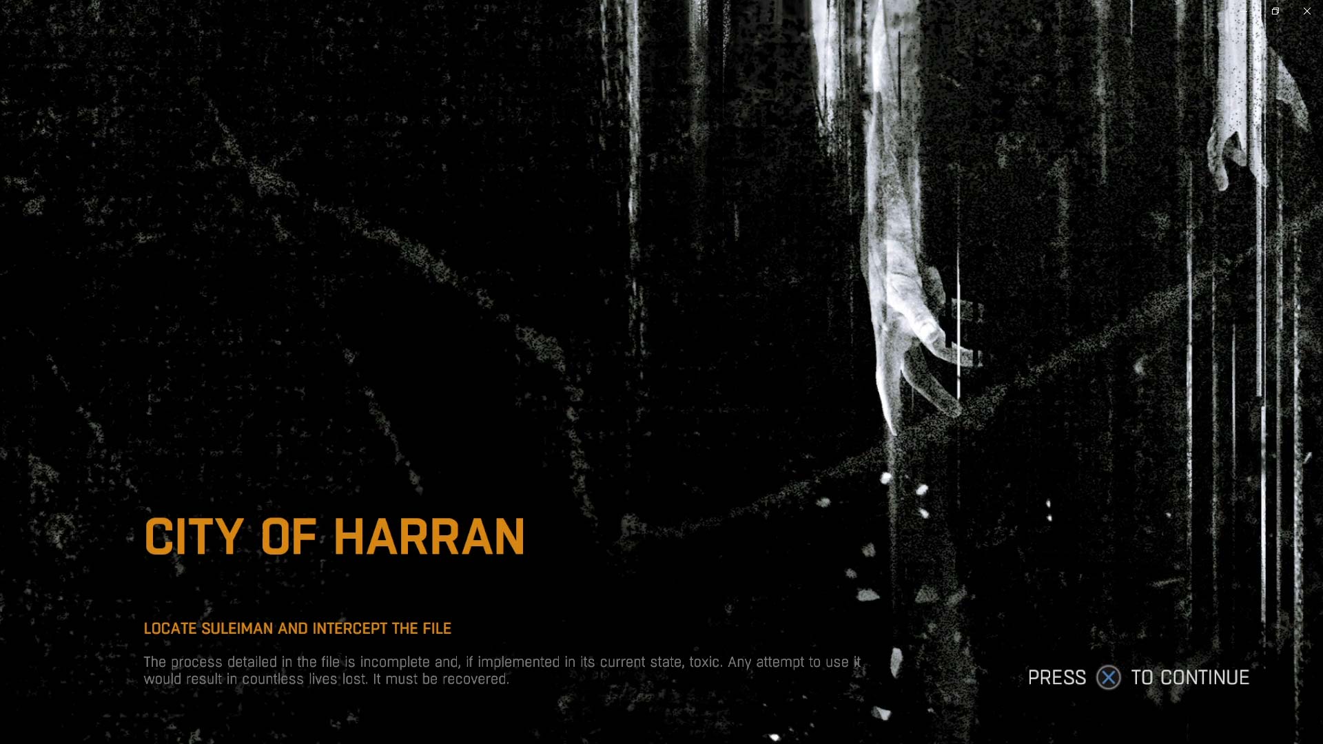 Dying Light PS4 city of harran load screen