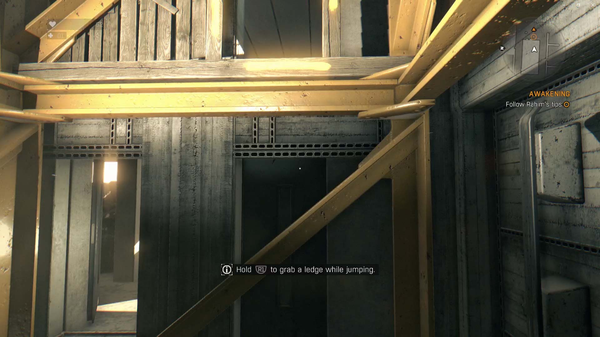 Dying Light PS4 ledge jumping gameplay